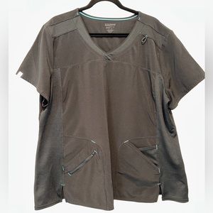 Black Plus Size Scrub Top